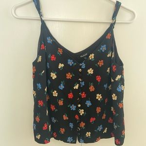 Madewell flower black top